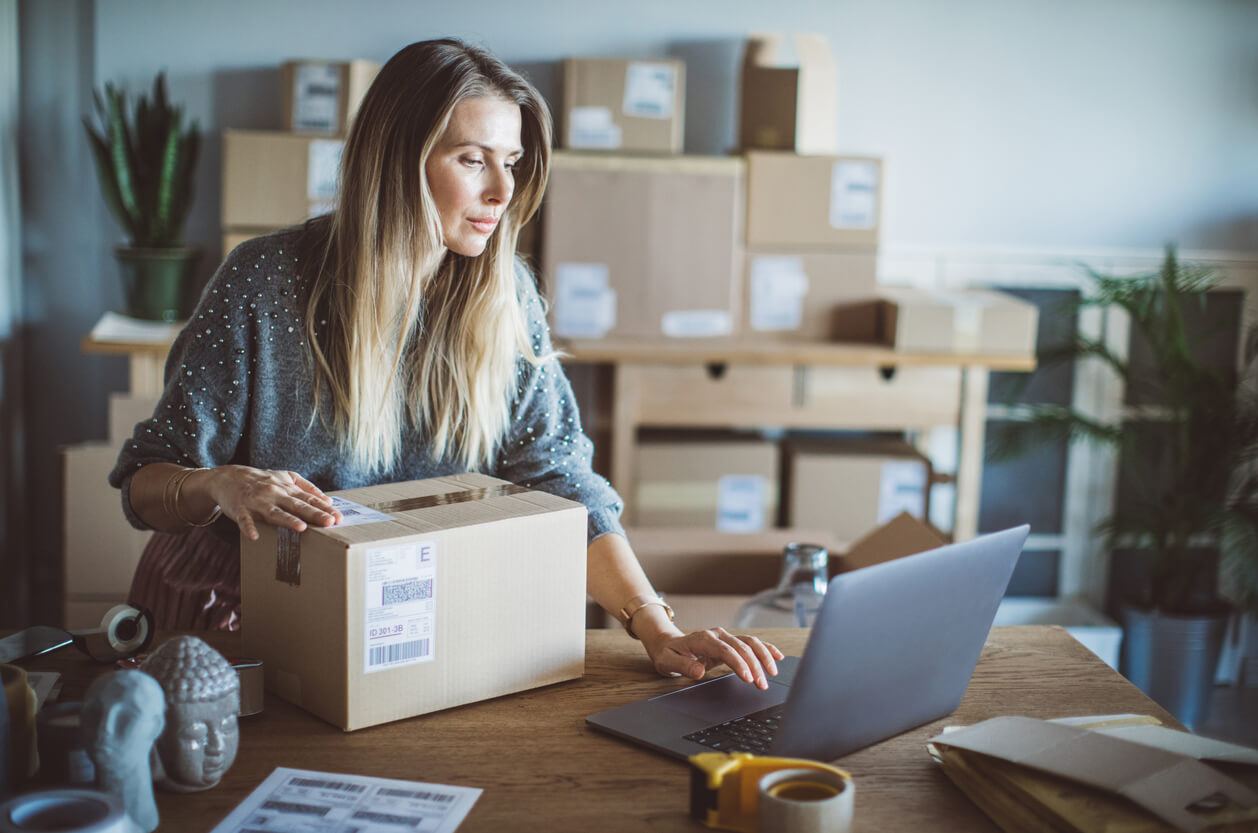 woman with a delivery service business